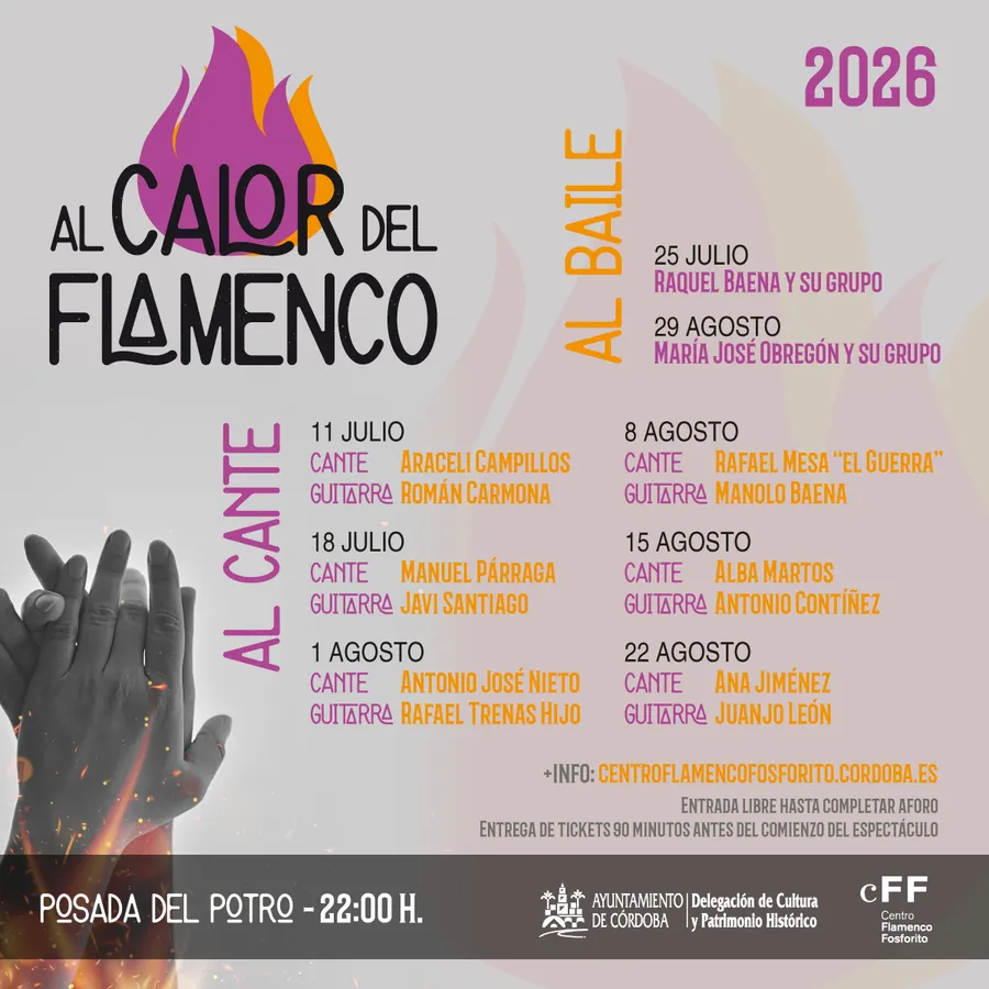 AL CALOR DEL FLAMENCO, PROGRAMA 2026