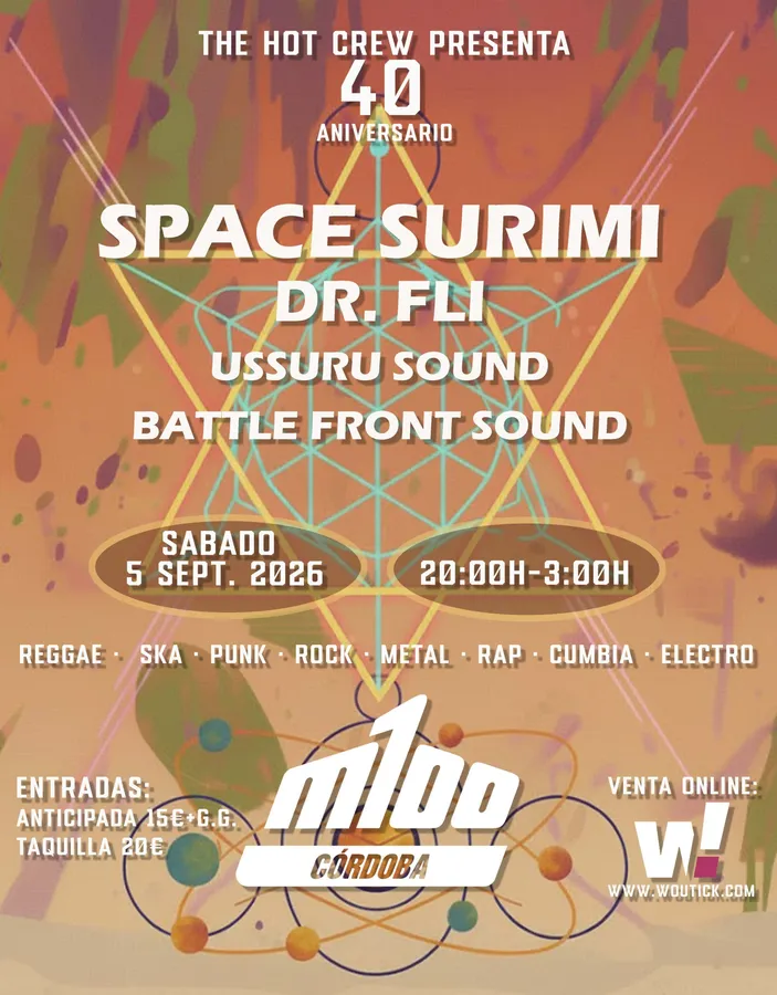 HOT CREW PRESENTA 40 AÑOS DE SPACE SURIMI (SALA M100)