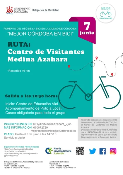 MEJOR CÓRDOBA EN BICI, RUTA: CENTRO DE VISITANTES MEDINA AZAHARA